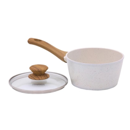 Panela Style Cook Cerâmica Em Alumínio Indução 16cm 1,3L Mármol 8143 Mimo Style