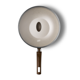 Panela Wok 2,8L Com Tampa de Vidro N°24 Baunilha MTA 1270