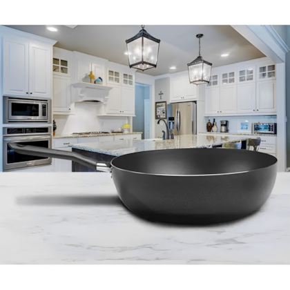 Panela Wok Antiaderente Pro Flon Ebony em Alumínio 4,1L 28cm Preta 7190467 Brinox-5ff70340-7992-424a-81c9-6002da7766e2