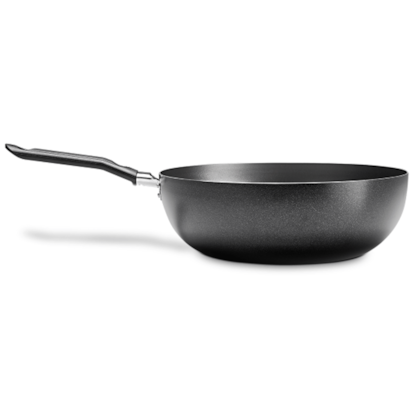Panela Wok Antiaderente Pro Flon Ebony em Alumínio 4,1L 28cm Preta 7190467 Brinox-bad604b5-4202-45ca-9979-8e261f8beab1