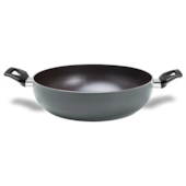  Panela Wok Ceramic Life Com Tampa e Alças Preserve em Aluminío 28cm 3,55L Cinza 7238/195 Brinox