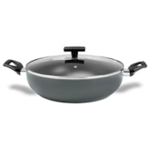  Panela Wok Ceramic Life Com Tampa e Alças Preserve em Aluminío 28cm 3,55L Cinza 7238/195 Brinox