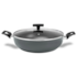  Panela Wok Ceramic Life Com Tampa e Alças Preserve em Aluminío 28cm 3,55L Cinza 7238/195 Brinox