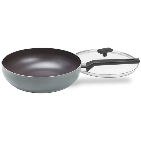 Panela Wok Cerâmic Life Preserve em Alumínio Com Tampa 28cm 3,55L Cinza 7238/168 Brinox-6cc1d3f2-b1ac-47fd-8086-4388cedca706