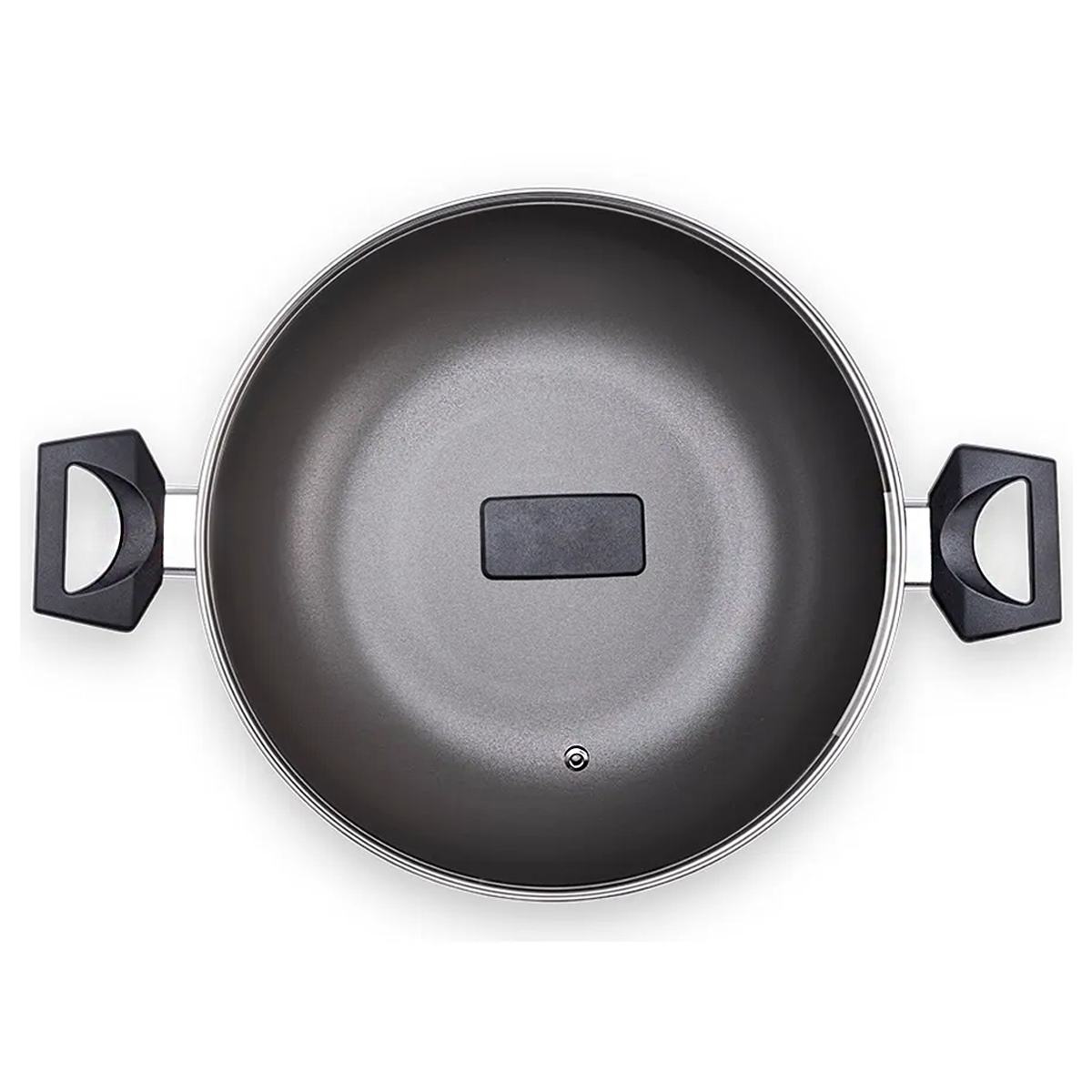 Panela Wok Cerâmic Life Preserve em Alumínio Com Tampa 28cm 3,55L