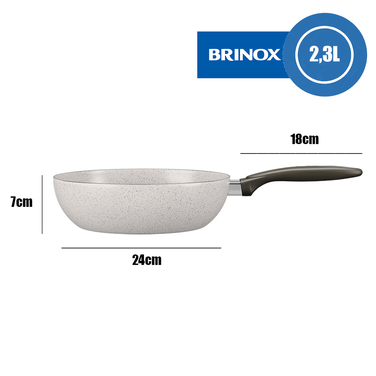 Panela Wok Cêramic Life Suprema Aluminio Antiaderente 24cm 2,3L