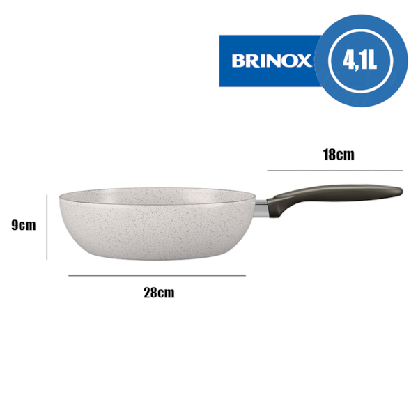 Panela Wok Cêramic Life Suprema Alumínio Antiaderente 28cm 4,1L Vanilla 7244/375 Brinox-fb5c262a-6426-44b2-b88e-5ae6e8ea305f