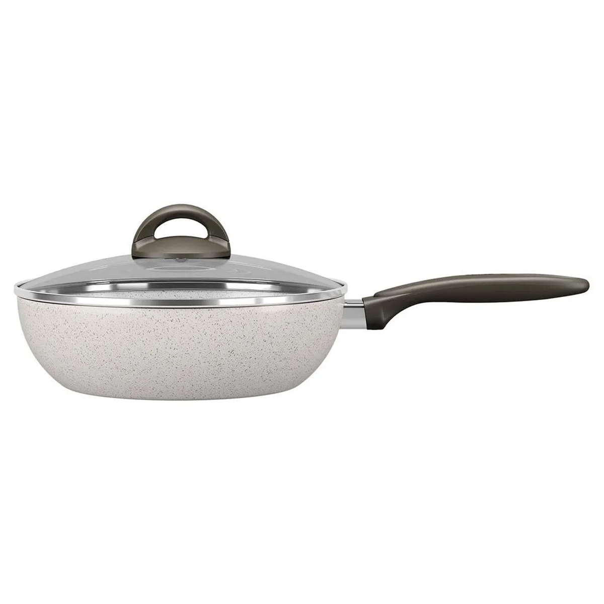Panela Wok Cerâmic Life Suprema Antiaderente Alumínio Com Tampa 2