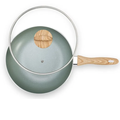 Panela Wok Cerâmica Antiaderente Botanika C/Tampa em Alumínio C/Ind 3,4L 28cm Verde 4815157 Brinox-afda1114-7fa9-4e1d-9fb2-9647fe5d526d