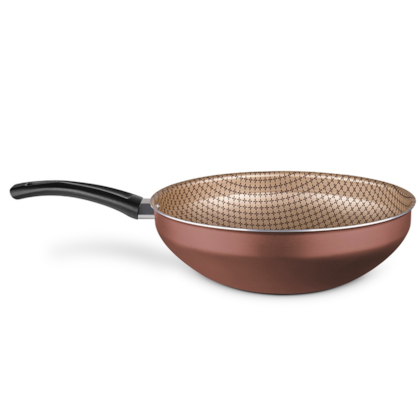 Panela Wok Flora Super Flon em Alumínio 24cm 2,8L Chocolate 9197 MTA