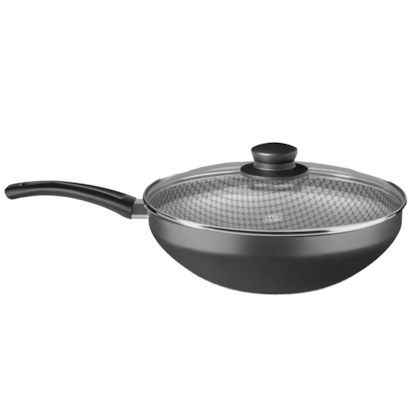 Panela Wok Flora Super Flon em Alumínio 24cm 2,8L Grafite 8102 MTA