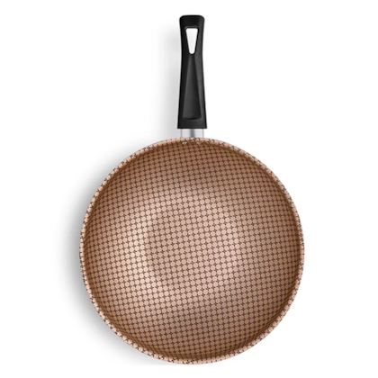 Panela Wok Flora Super Flon Em Alumínio 28cm 4,3L Chocolate 9198 MTA-4458957c-3853-4f6e-a32d-e8496567b4c0