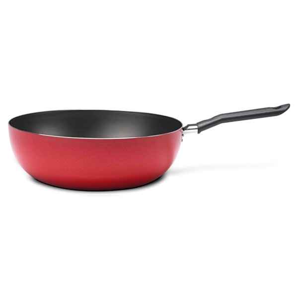 Panela Wok Garlic Pro Flon em Alumínio 28cm 4,1L Vermelho 7001/ 367 Brinox-68599f34-816e-46de-b899-8cf5d7b7524f