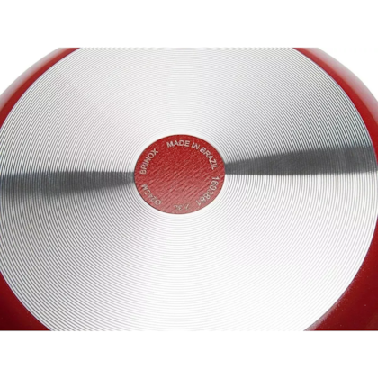 Panela Wok Garlic Pro Flon em Alumínio 28cm 4,1L Vermelho 7001/ 367 Brinox-5f3e7c1f-59fc-4352-b45d-0d1da811552d