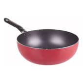 Panela Wok Garlic Pro Flon em Alumínio 28cm 4,1L Vermelho 7001/ 367 Brinox