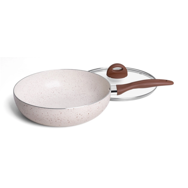 Panela Wok Granada Cerâmic Life Smart Plus de Indução Com Tampa 28cm 3,4L Vanilla 4774/143 Brinox-654aa91c-b1e6-400b-b352-fe999e7c4904