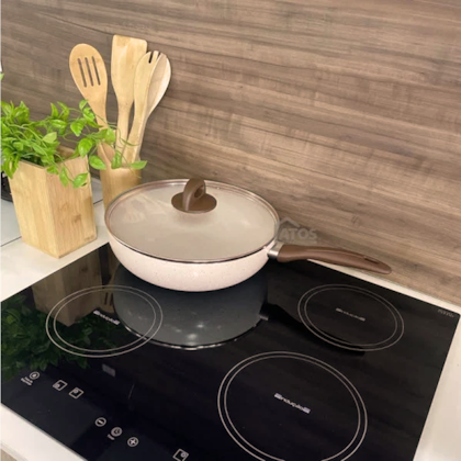 Panela Wok Granada Cerâmic Life Smart Plus de Indução Com Tampa 28cm 3,4L Vanilla 4774/143 Brinox-8ab7975c-b934-49e6-b1da-d7188620c814
