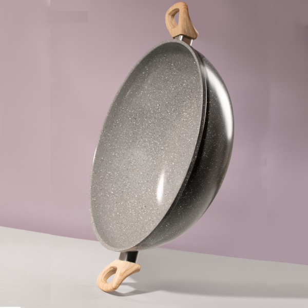 Panela Wok Marble Cerâmic Antiaderente Em Alumínio 34cm 7,0L Dark Grey 138303.02 Oster-7a3c6f38-228d-45df-bcef-43c0240535f4