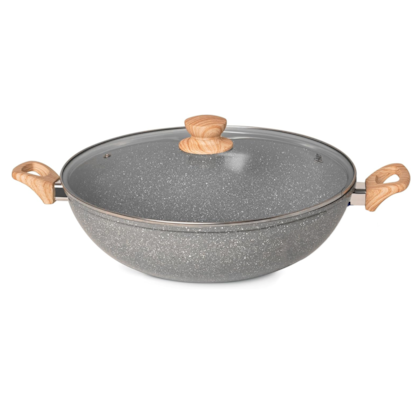 Panela Wok Marble Cerâmic Antiaderente Em Alumínio 34cm 7,0L Dark Grey 138303.02 Oster-be08c09d-af25-46ee-b4be-11169d5c1f43
