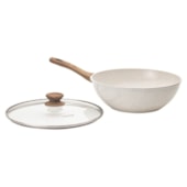 Panela Wok Style Cook Cerâmica Alumínio com Indução 28cm 4,15L Mármol 8755 Mimo Style