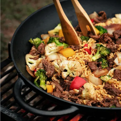 Panela Wok TVT em Ferro Fundido para Forno/Fogão 36cm 6,0L 8350 MTA-a0190197-c9ff-4b14-9d6a-81fcedb605e0