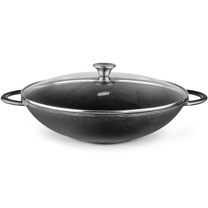 Panela Wok TVT em Ferro Fundido para Forno/Fogão 36cm 6,0L 8350 MTA