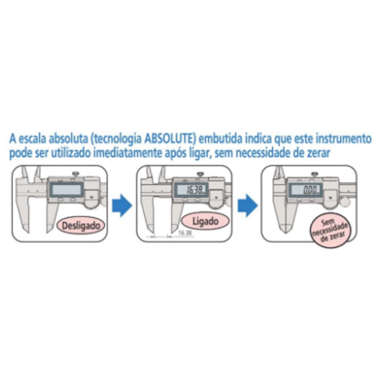 Paquímetro Digital Absolute S/Saída de Dados 200mm /8