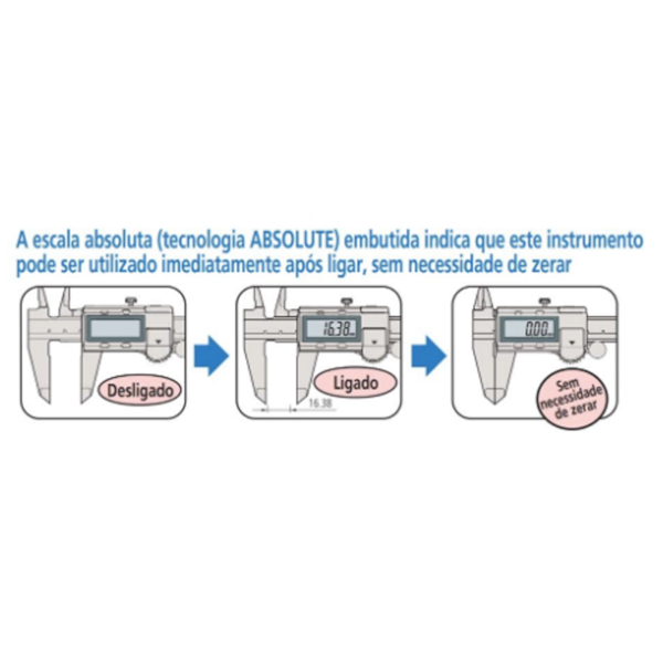 Paquímetro Digital Absolute S/Saída de Dados 200mm /8