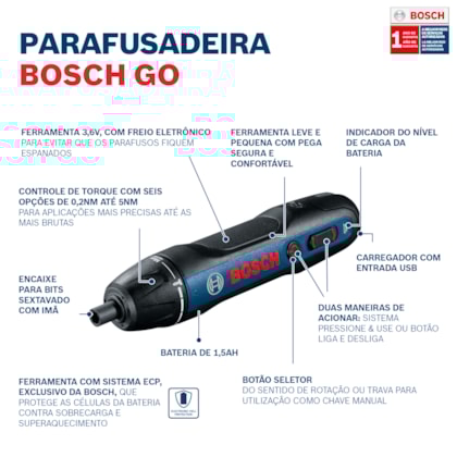 Parafusadeira a Bateria Bosch Go 3,6V BIVOLT com 2 Bits e 1 cabo USB-bf8b4418-65e2-43c3-972c-f9a8441b80a3