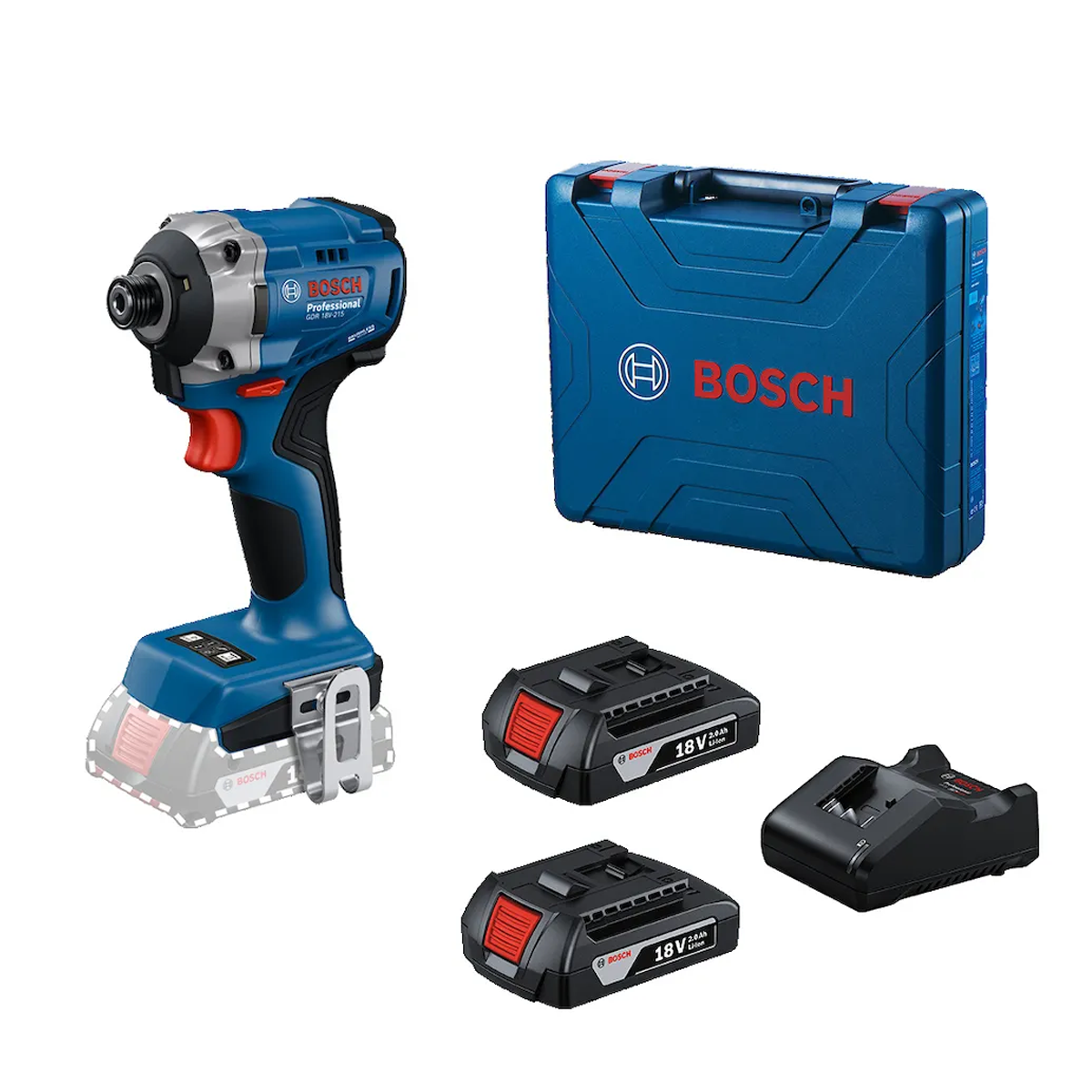 Parafusadeira de Impacto 2Bat+Maleta GDR 18V-215 Bosch | Ultra