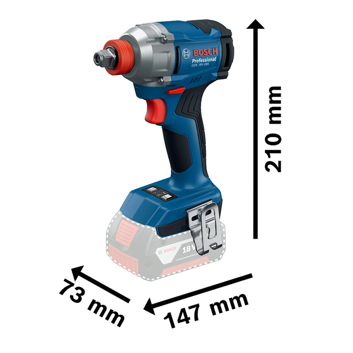Parafusadeira e Chave de Impacto GDX 18V-285+MAL+2B Bosch | Ultra