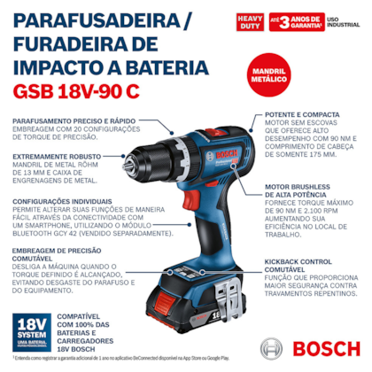 Parafusadeira e Furadeira Com Impacto 1/2