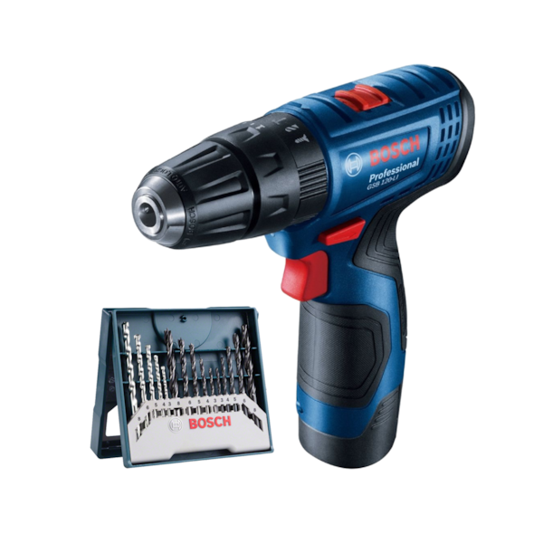 Parafusadeira e Furadeira de Impacto a bateria 12V GSB 120-LI com 1 bateria e Kit Brocas Bosch-05a160a0-230b-453f-8f6b-1fcdb74c9d61