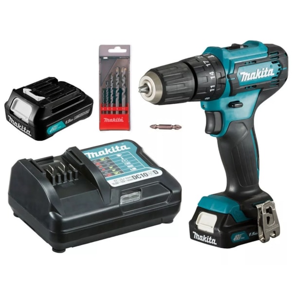 Parafusadeira/Furadeira à Bateria + Bateria 1,5AH + Carregador + Brocas Makita-4fd0ab6e-ce4a-4eab-9896-6ba5e5d91919