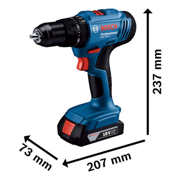 Parafusadeira/Furadeira de Impacto a Bateria + 2 Baterias 18V + Carregador e Maleta GSB 183 LI Bosch-93000c7e-72aa-4eb4-9f70-069f908a48d4