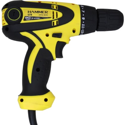 Parafusadeira/Furadeira Elétrica Vel. Variável e Reversível 3/8 Pol. 300W - HAMMER-GYPFE-300-78ae6b85-e0fa-449f-bd2e-8de9ef259dd0