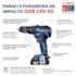 Parafusadeira/Furadeira Impacto a Bateria + Bateria 18v + Carregador Bivolt e Maleta GSB 18-50 Bosch