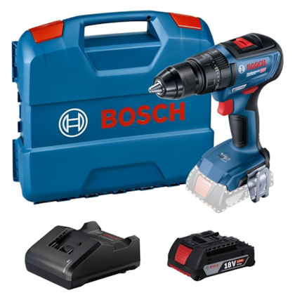 Parafusadeira/Furadeira Impacto a Bateria + Bateria 18v + Carregador Bivolt e Maleta GSB 18-50 Bosch