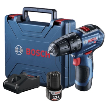 Parafusadeira/Furadeira PRO Brushless 12V + 2 Baterias 2Ah + Carregador e Maleta GSB 12V-30 Bosch