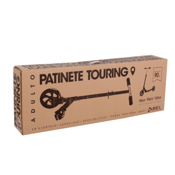Patinete Touring Preto 2 Rodas Adulto 509900 Bel Fix-1464405f-f946-4a1c-868f-f70b4ec91fdc