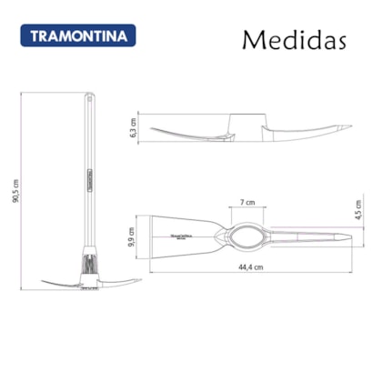 Picareta Alvião Tamanho 4 Com Cabo de Madeira 90cm 77303543 Tramontina-a7b83d2b-df34-4078-b726-119a6c097989