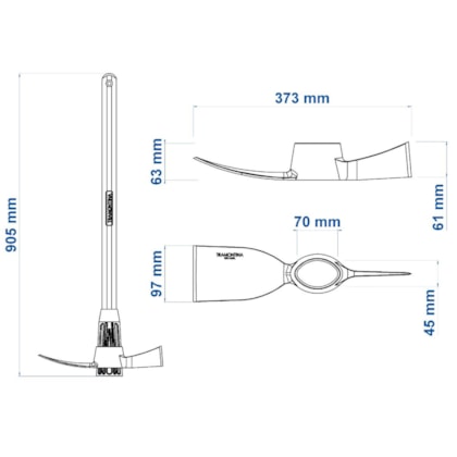 Picareta Chibanca Tam. 4 Carbono com Cabo 90cm Tramontina-27dd6829-a749-4df3-a749-b0b71a677731