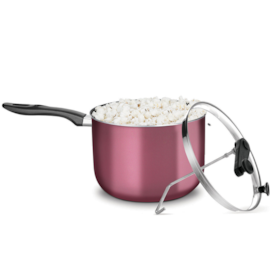 Pipoqueira Supra Antiaderente Cereja com tampa de Vidro 4,8L 3030 MTA