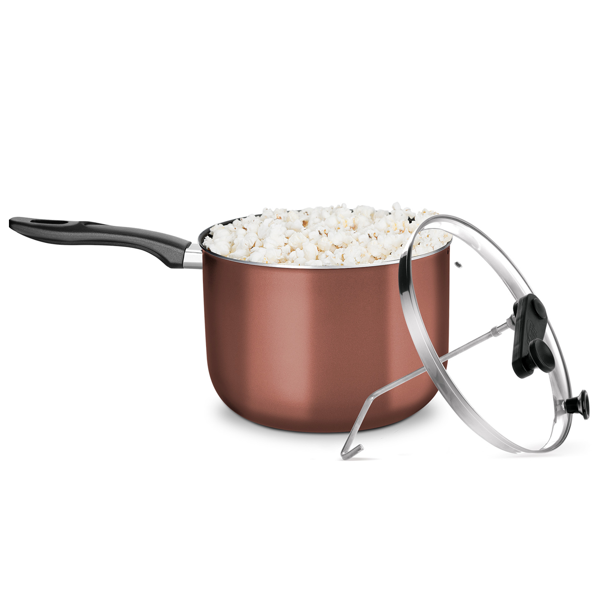 Pipoqueira Supra Antiaderente Cereja com tampa de Vidro 4,8L 3030