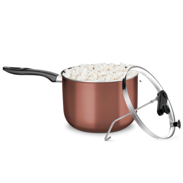 Pipoqueira Supra Colors Antiaderente Chocolate c Tampa de vidro TVT N°22 4,8L 9180 MTA-256ab686-db99-456d-b035-cb6b6f6e35d3