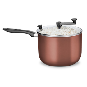 Pipoqueira Supra Colors Antiaderente Chocolate c Tampa de vidro TVT N°22 4,8L 9180 MTA