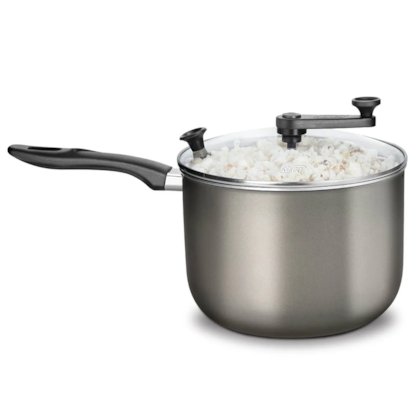 Pipoqueira Supra Colors Antiaderente Grafite c Tampa de Vidro N°22 4,8L 1313 MTA