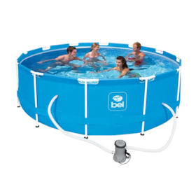 Piscina de Armação 10.000 L + Cobertura + Lona + Filtro 510200 Belfix