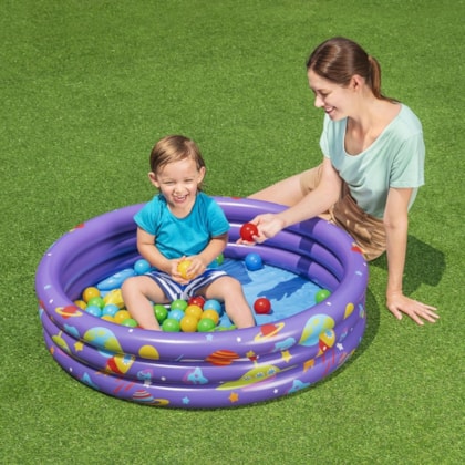 Piscina Inflável 101L 1,02MT Galáxia 50 Bolas Acessórios Bel-03306138-3a7c-4ee2-9288-79ff2d7d4806