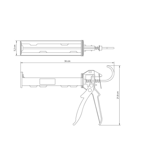 Pistola para Tubo Silicone 280 ml 43199002 Tramontina MASTER-56f42183-bcfd-43bf-8a1d-37a56d845d2a